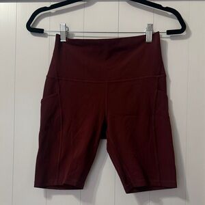 Lululemon Athletica Maroon Bike Shorts
